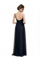 Strapless Sequined Lace Long Bridesmaid Dress with Pleats UK