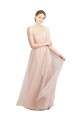 Long Floor Length Sweetheart Pleated Tulle Bridesmaid Dress UK