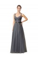 Sweetheart Long Tulle Bridesmaid Dress with Sash UK