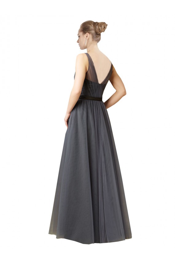 Sweetheart Long Tulle Bridesmaid Dress with Sash UK