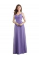 Sweetheart Deep V-Back Tulle Bridesmaid Dress with Draped Bodice UK