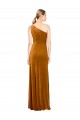 Sleek One Shoulder Long Velvet Bridesmaid Dress UK