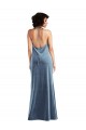 Cowl Neck Velvet Maxi Slip Bridesmaid Dress UK