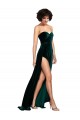 Sweetheart Fluid Velvet Bridesmaid Dress with High Split UK