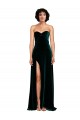 Sweetheart Fluid Velvet Bridesmaid Dress with High Split UK